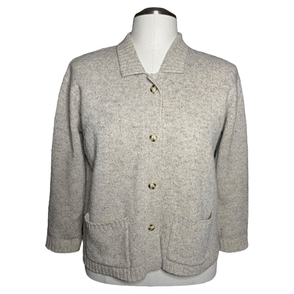 Eddie Bauer Vintage Silk Wool Cardigan Sweater